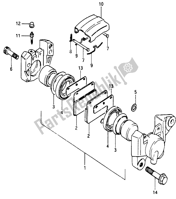 Wszystkie części do Tylne Zaciski (e24) Suzuki GSX 750 ES 1986