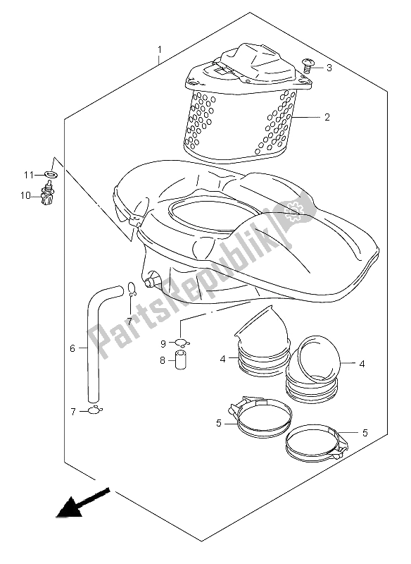 Toutes les pièces pour le Purificateur D'air du Suzuki VL 1500 Intruder LC 2008