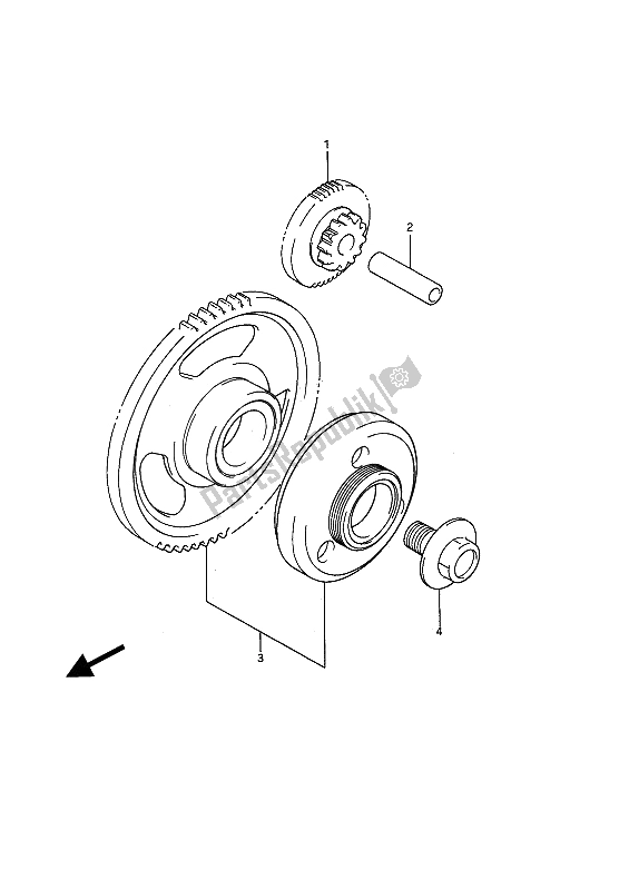 Tutte le parti per il Frizione Di Avviamento del Suzuki GSX 1100F 1992