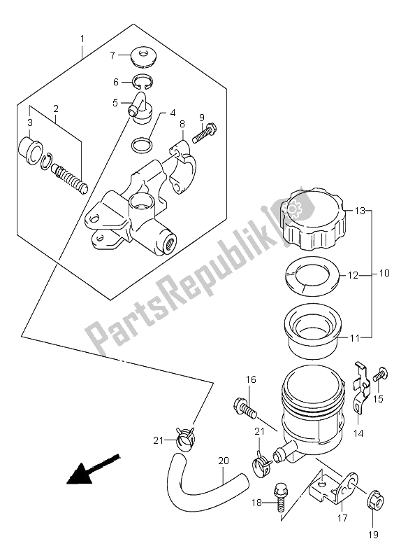 Wszystkie części do Przedni Cylinder G?ówny Suzuki GSX R 750 2001