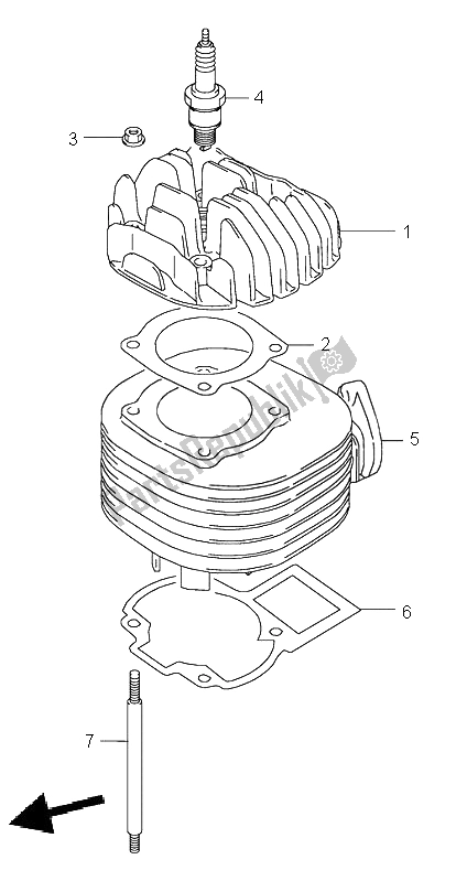 Wszystkie części do Cylinder Suzuki LT 80 Quadsport 2005