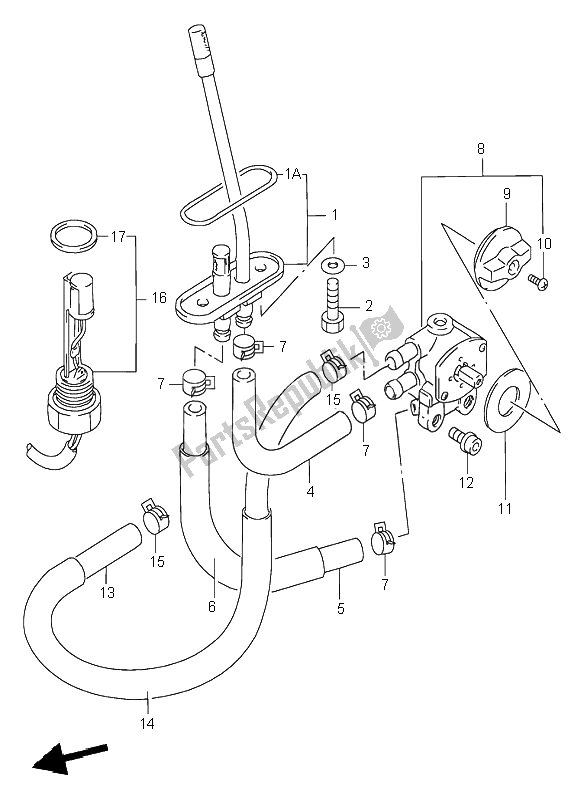 Tutte le parti per il Rubinetto Del Carburante del Suzuki RF 900R 1996