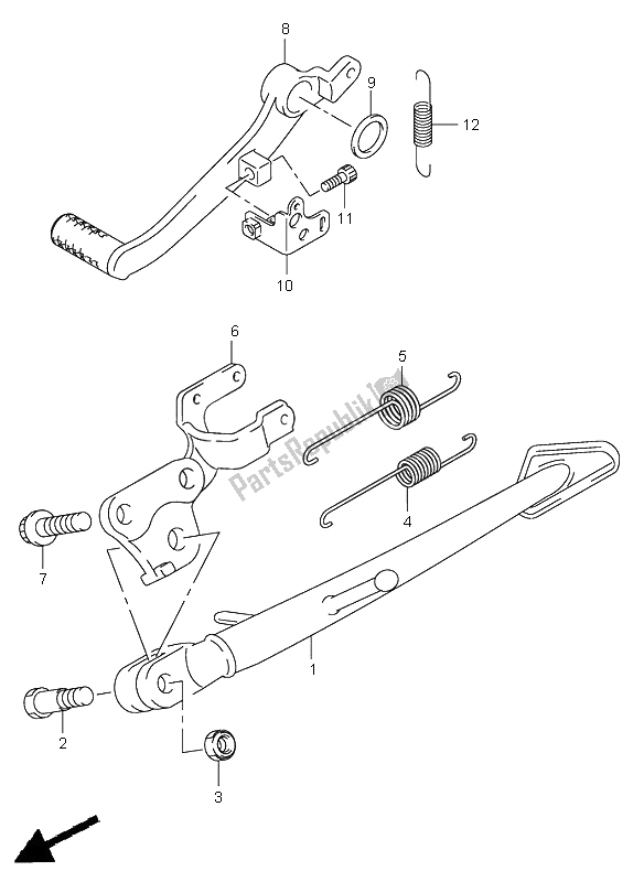 Tutte le parti per il In Piedi del Suzuki GSX R 750 2001