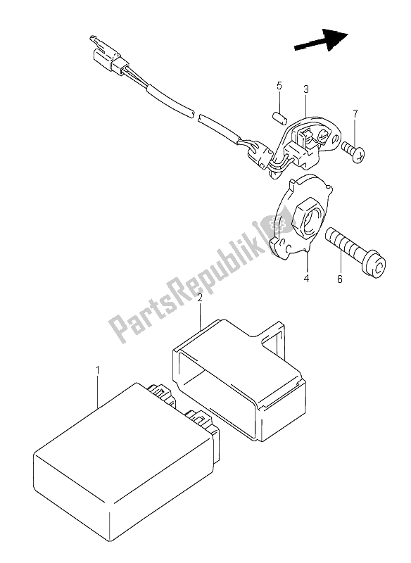 All parts for the Signal Generator of the Suzuki RF 600R 1997
