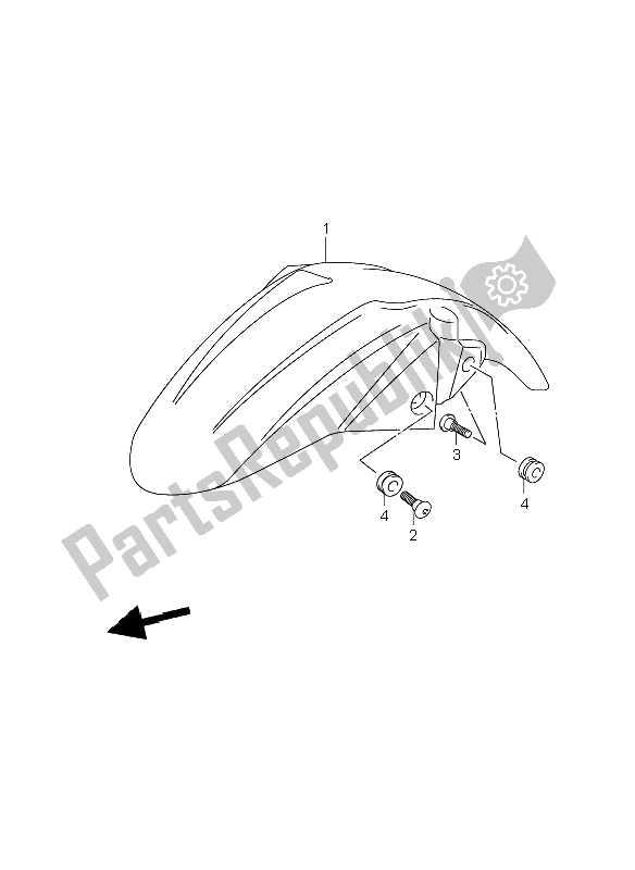 Tutte le parti per il Parafango Anteriore del Suzuki GSR 600 2006