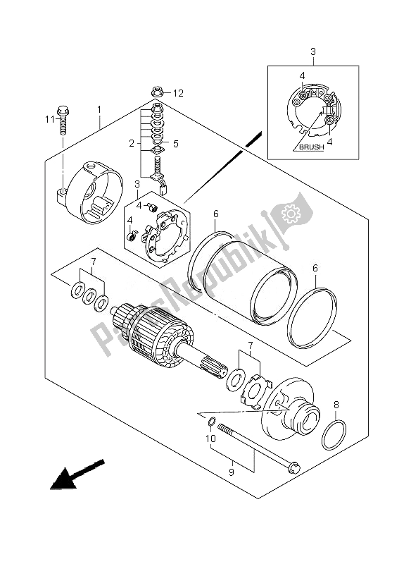 Tutte le parti per il Motore Di Avviamento del Suzuki GSX R 750 2010