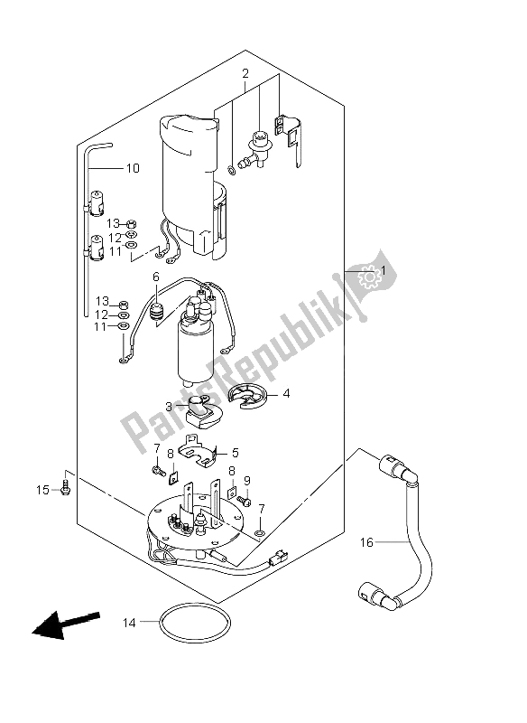 Todas las partes para Bomba De Combustible de Suzuki GSX R 1000 2001