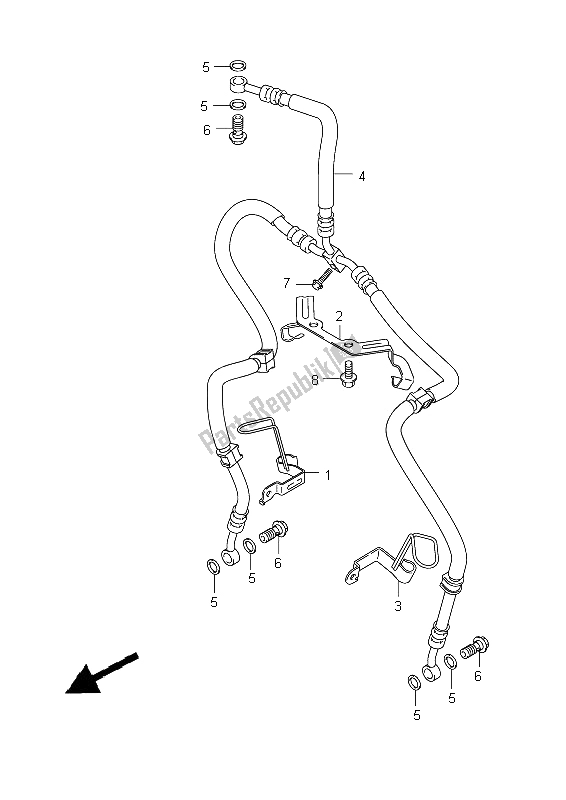 All parts for the Front Brake Hose of the Suzuki VZ 1500 Intruder 2009