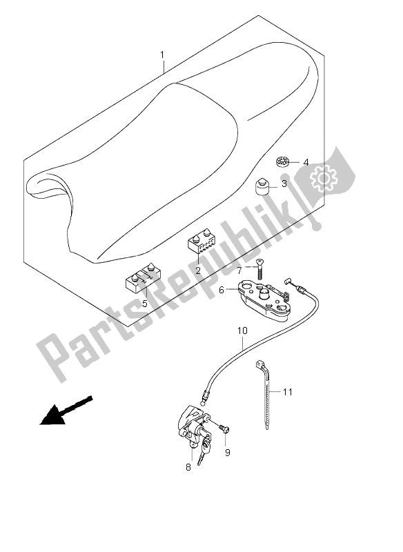 Tutte le parti per il Posto A Sedere del Suzuki GSF 1200 NS Bandit 2003