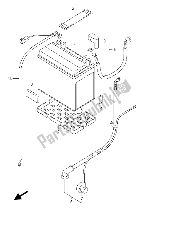 Tutte le parti per il Batteria del Suzuki DL 650 V Strom 2004