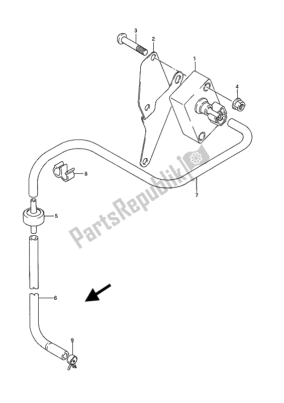 Alle onderdelen voor de Boost Sensor van de Suzuki VS 1400 GLP Intruder 1989