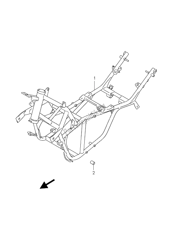 All parts for the Frame of the Suzuki AN 650A Burgman Executive 2006