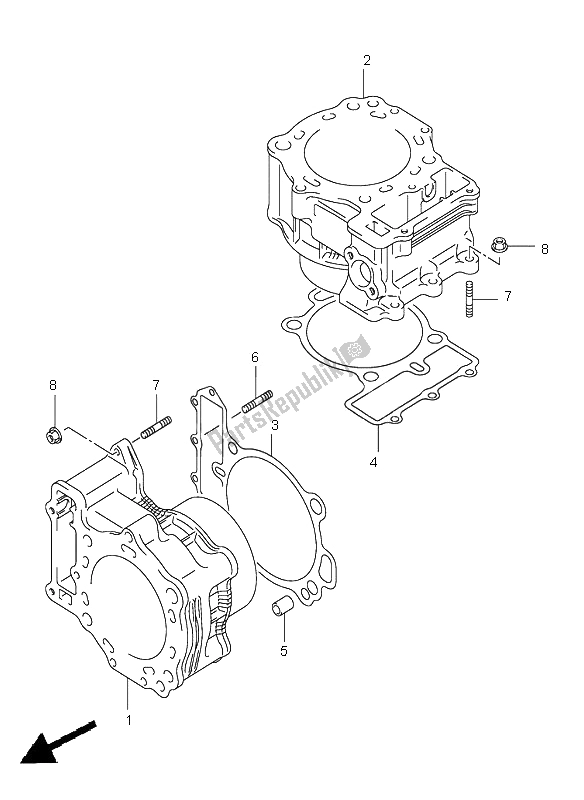 Tutte le parti per il Cilindro del Suzuki SV 1000 NS 2005