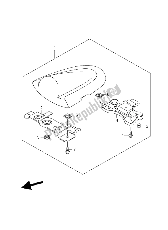 Toutes les pièces pour le Boîte De Queue De Siège du Suzuki GSX R 750 2006