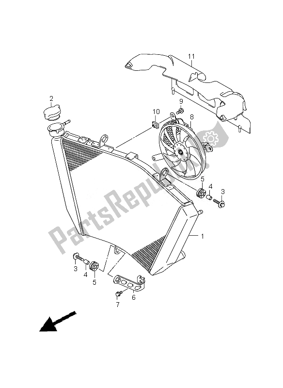 Todas las partes para Radiador de Suzuki GSX R 600 2010