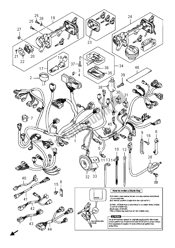 Todas las partes para Mazo De Cables (an400a E02) de Suzuki Burgman AN 400 AZA 2014