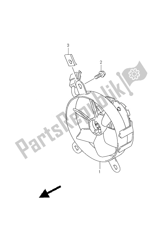 Wszystkie części do Wentylator Ch? Odnicy Suzuki DR Z 400 SM 2007