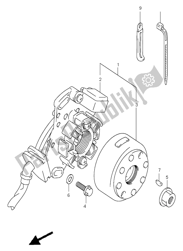 Wszystkie części do Magneto Suzuki RM 125 2004