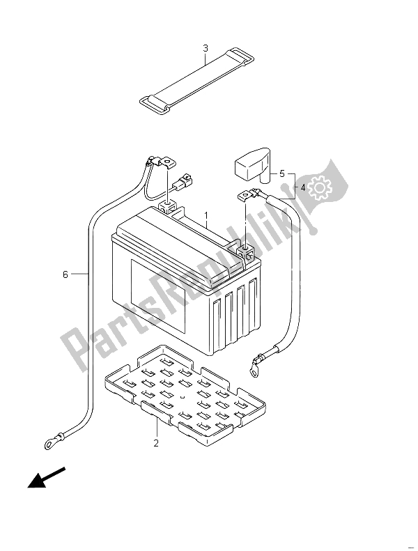 All parts for the Battery (gsf650a) of the Suzuki GSF 650 Sasa Bandit 2011