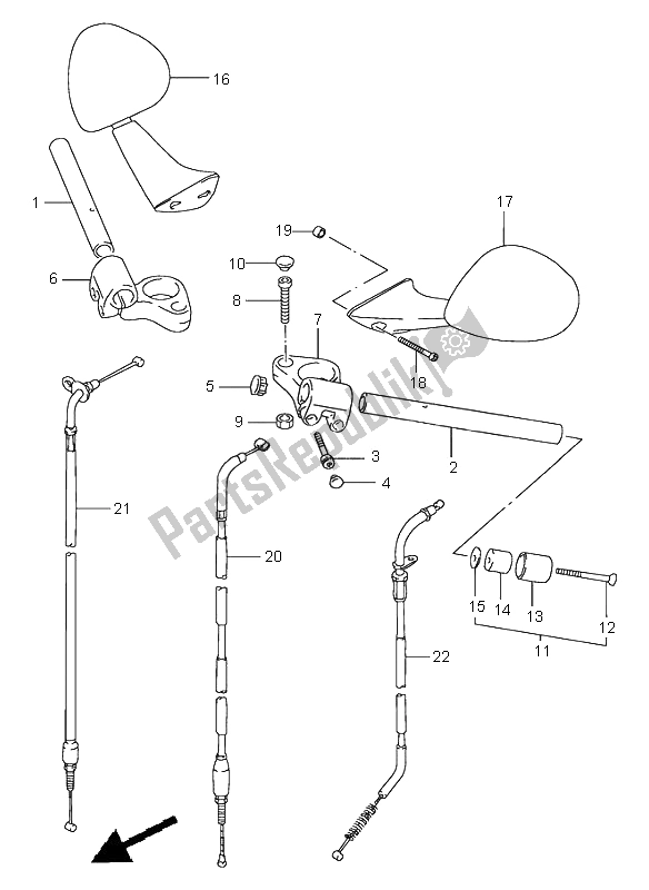 Todas las partes para Manillar de Suzuki GSX 600F 1997