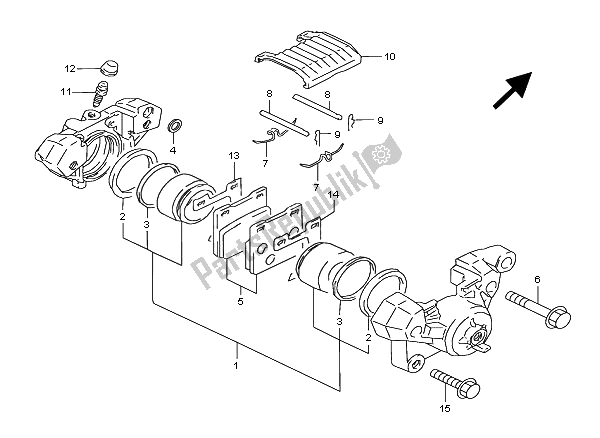 Todas las partes para Pinza Trasera de Suzuki GS 500E 1995