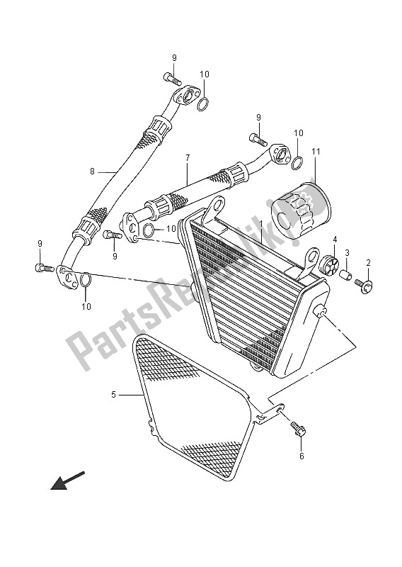 Tutte le parti per il Radiatore Dell'olio del Suzuki GSX R 1000A 2016