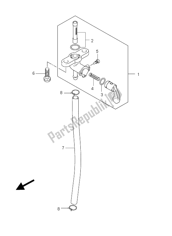 All parts for the Fuel Cock of the Suzuki RM 85 SW LW 2012