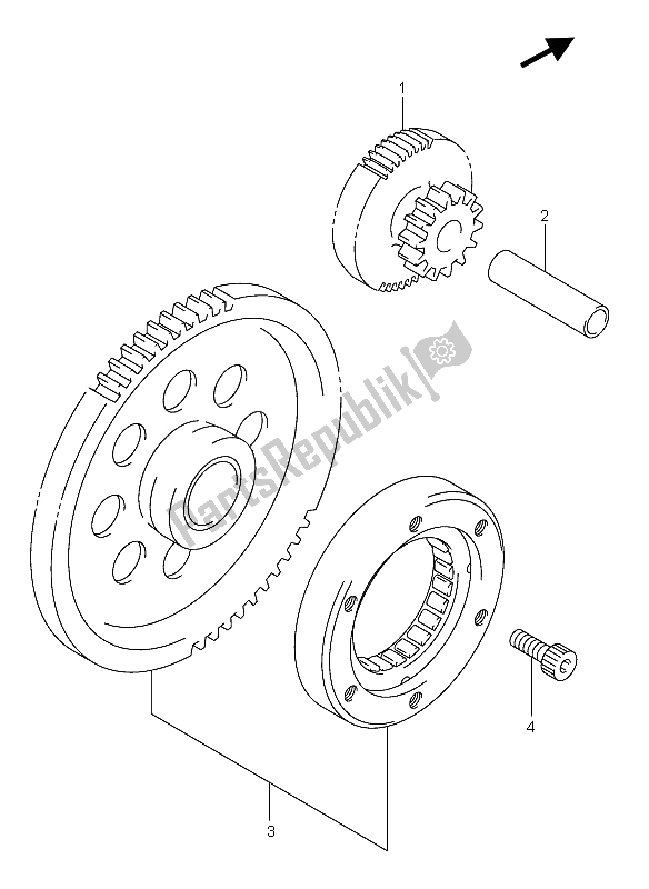 Todas las partes para Embrague De Arranque de Suzuki Burgman AN 400S 2006