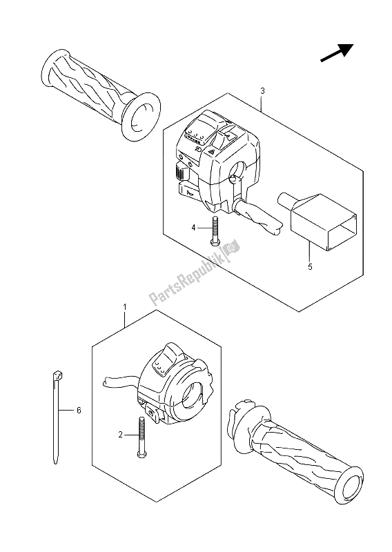 Todas las partes para Interruptor De La Manija de Suzuki DL 650 XA V Strom 2015