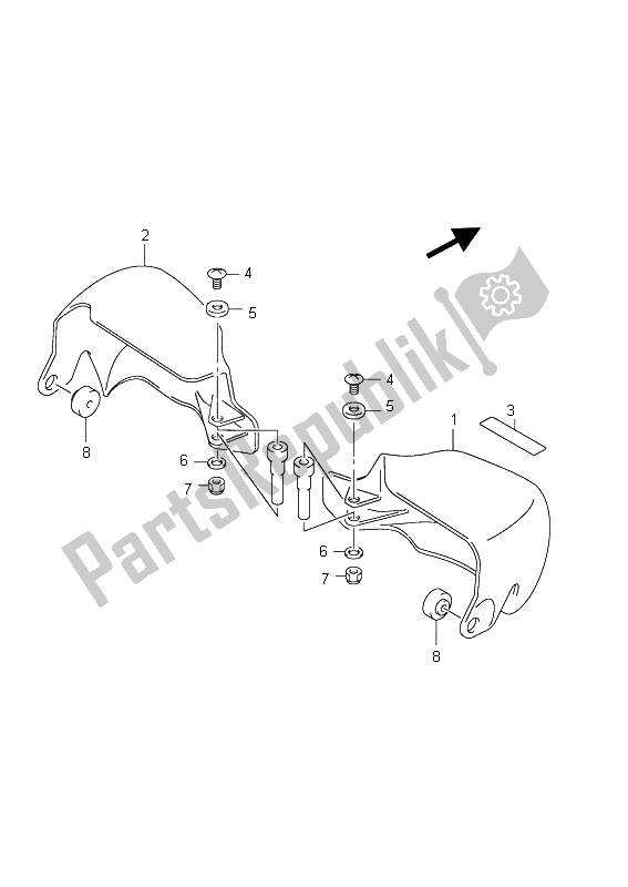 Todas las partes para Tapa De Nudillos (an400za E51) de Suzuki Burgman AN 400 AZA 2011