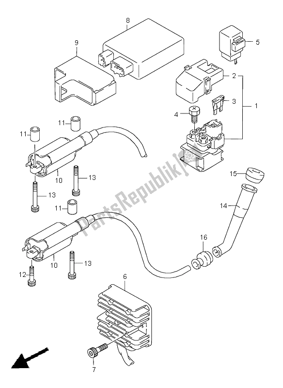 All parts for the Electrical of the Suzuki VZ 800 Marauder 2002