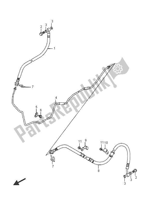 Todas las partes para Manguera De Freno Trasero (an400) de Suzuki Burgman AN 400 ZZA 2016