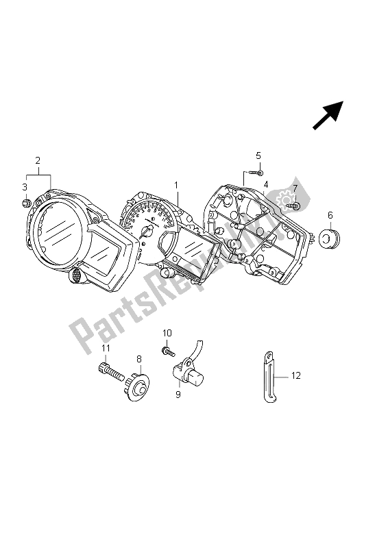 Todas las partes para Velocímetro de Suzuki GSX 1250 FA 2012