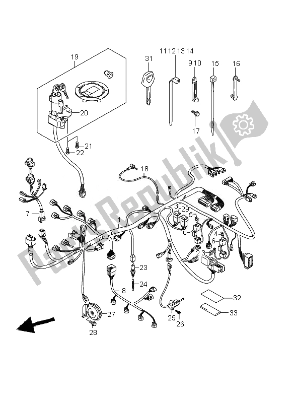 All parts for the Wiring Harness (gsf1250sa) of the Suzuki GSF 1250 SA Bandit 2010