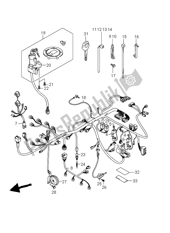 Toutes les pièces pour le Faisceau De Câbles (gsf1250sa) du Suzuki GSF 1250 SA Bandit 2010