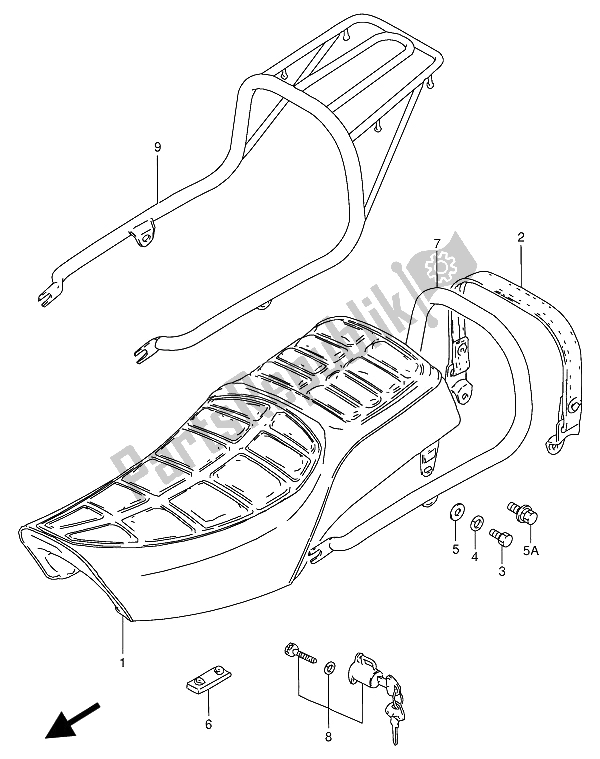 All parts for the Seat of the Suzuki GN 250E 1991