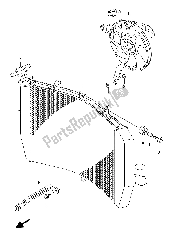 Tutte le parti per il Termosifone del Suzuki GSX R 600X 2005