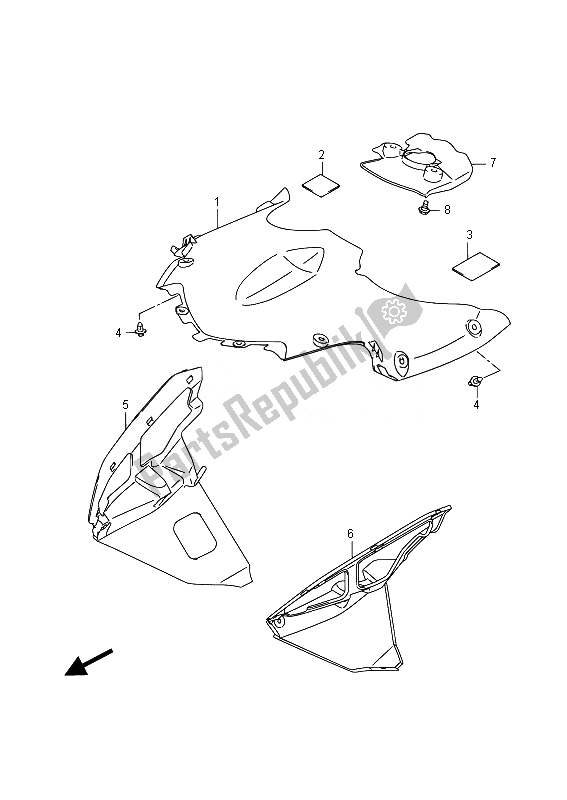 Tutte le parti per il Copertura Del Cappuccio Del Corpo del Suzuki GSX R 1000 2014