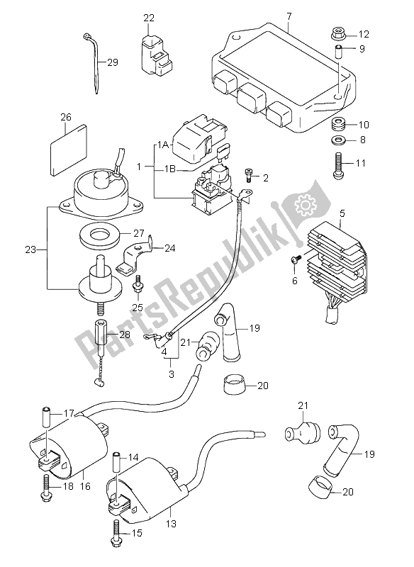 Alle onderdelen voor de Elektrisch van de Suzuki VL 1500 Intruder LC 1999