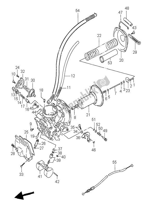 Tutte le parti per il Carburatore (anteriore) del Suzuki VS 800 Intruder 1995