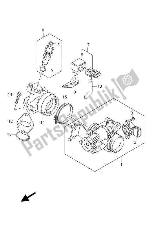 Todas las partes para Cuerpo Del Acelerador de Suzuki UH 200 Burgman 2009