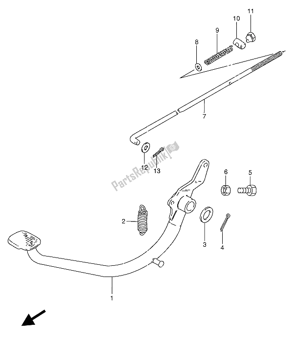 Todas as partes de Freio Traseiro do Suzuki GN 250 1988