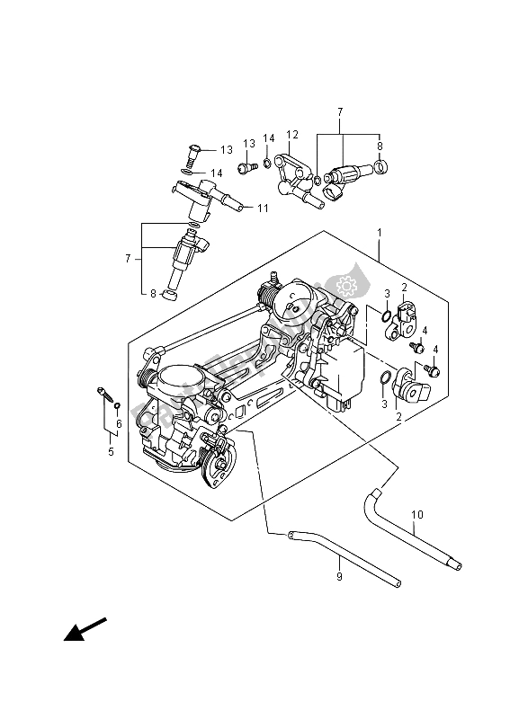 Tutte le parti per il Corpo Farfallato del Suzuki DL 1000A V Strom 2015