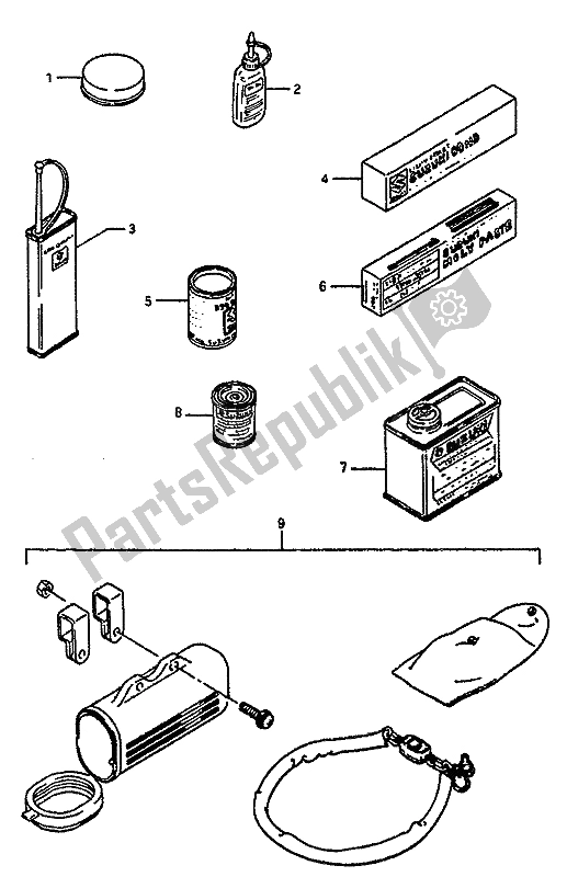 Toutes les pièces pour le Optionnel du Suzuki GSX R 1100 1986