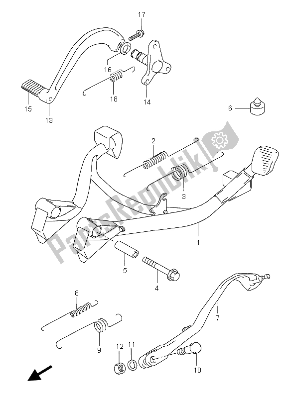 Tutte le parti per il In Piedi del Suzuki GSX 750F 2006