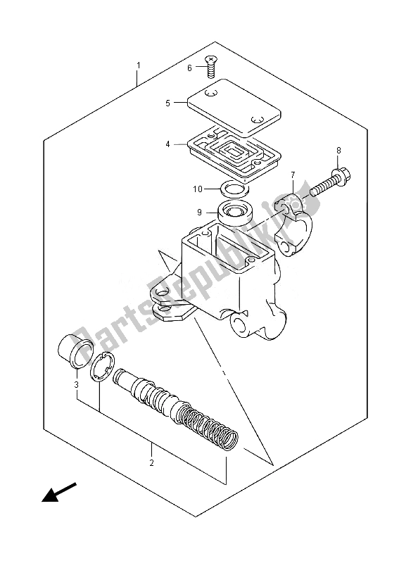 Toutes les pièces pour le Maître-cylindre Avant du Suzuki LT Z 400 Quadsport 2014