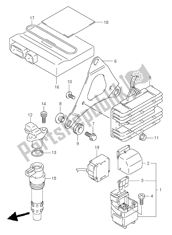 All parts for the Electrical of the Suzuki GSX 1300R Hayabusa 2000