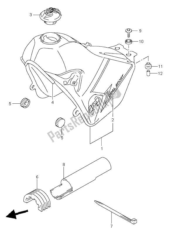 Wszystkie części do Zbiornik Paliwa Suzuki DR Z 400S 2003