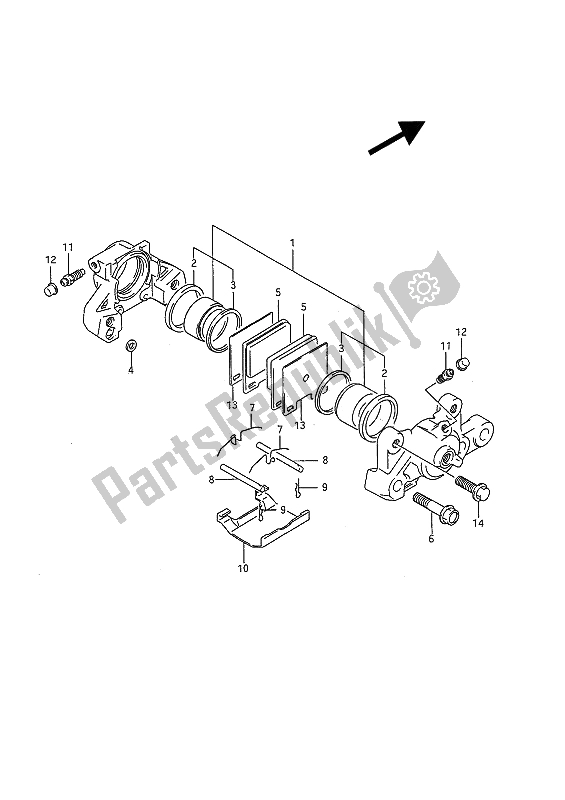 Tutte le parti per il Pinza Posteriore del Suzuki GSF 400 Bandit 1993