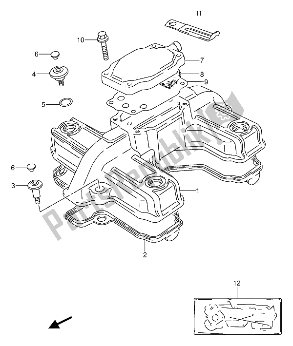 Tutte le parti per il Coperchio Della Testata del Suzuki GS 500 EU 1991